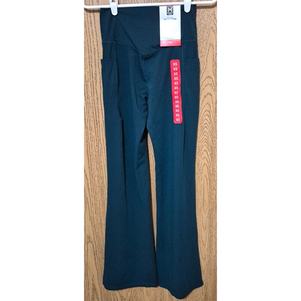 Member's Mark Women's Emerald Green Flare Athletic Joga Pants Size XS NWT